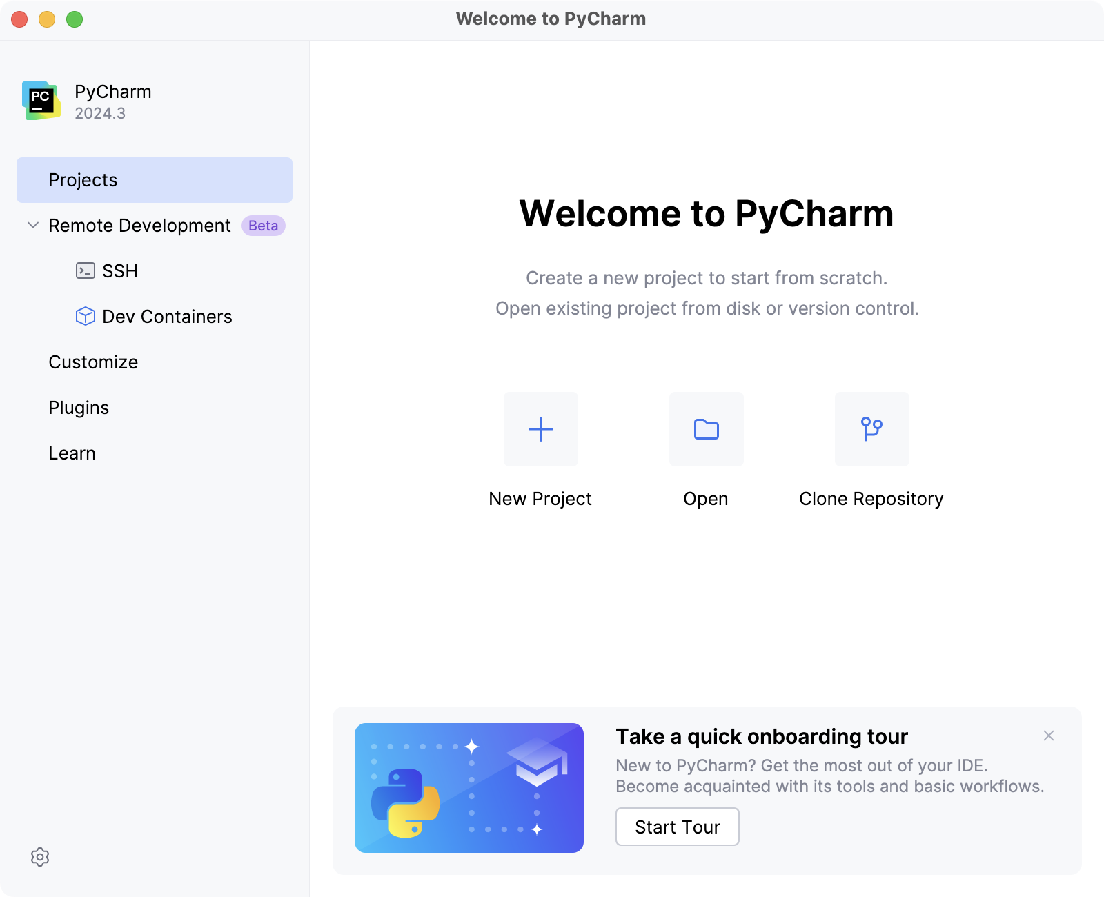 Welcome screen Welcome screen