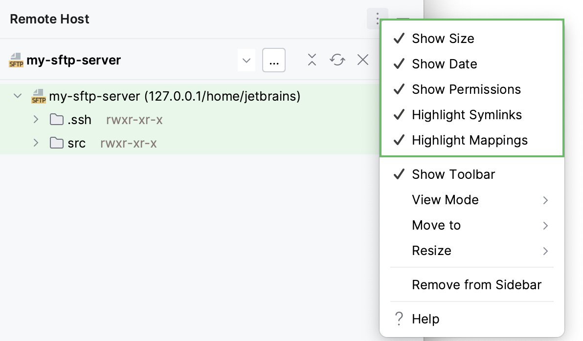 远程主机工具窗口工具栏 远程主机工具窗口工具栏