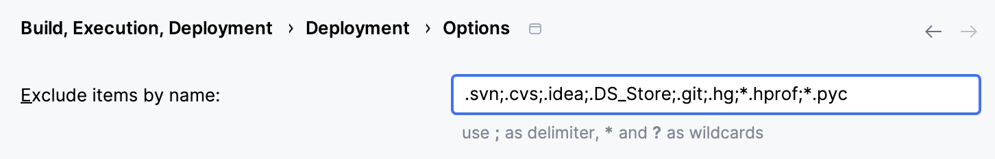 Exclude files by name Exclude files by name