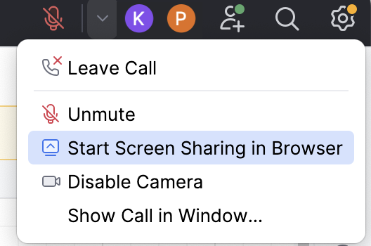 Enable screen sharing
