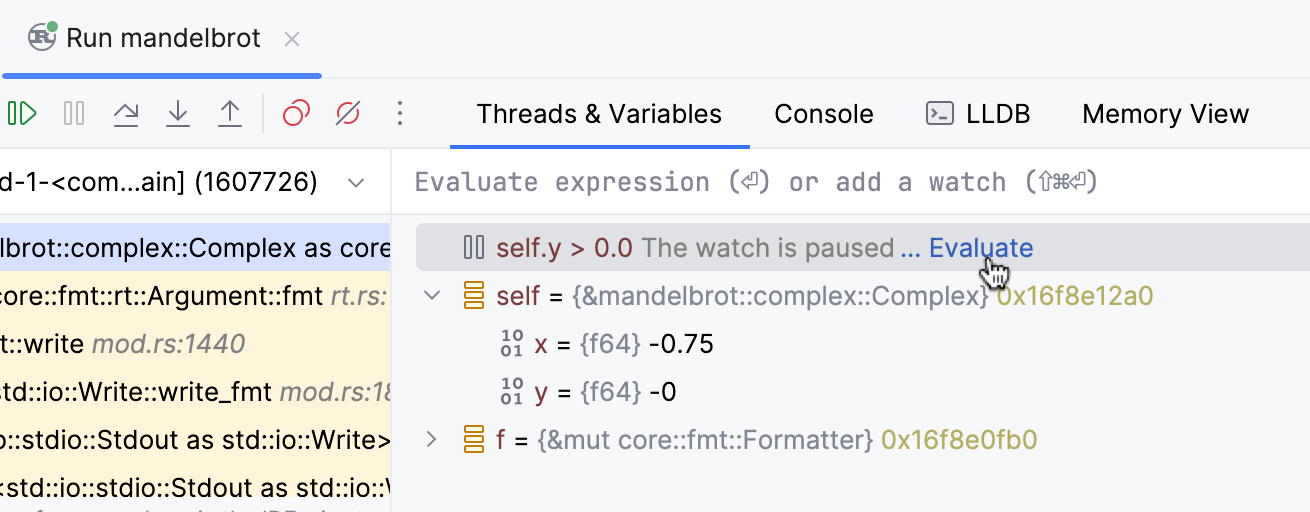 Evaluate paused watch