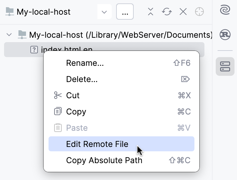 Edit file on remote host Edit file on remote host
