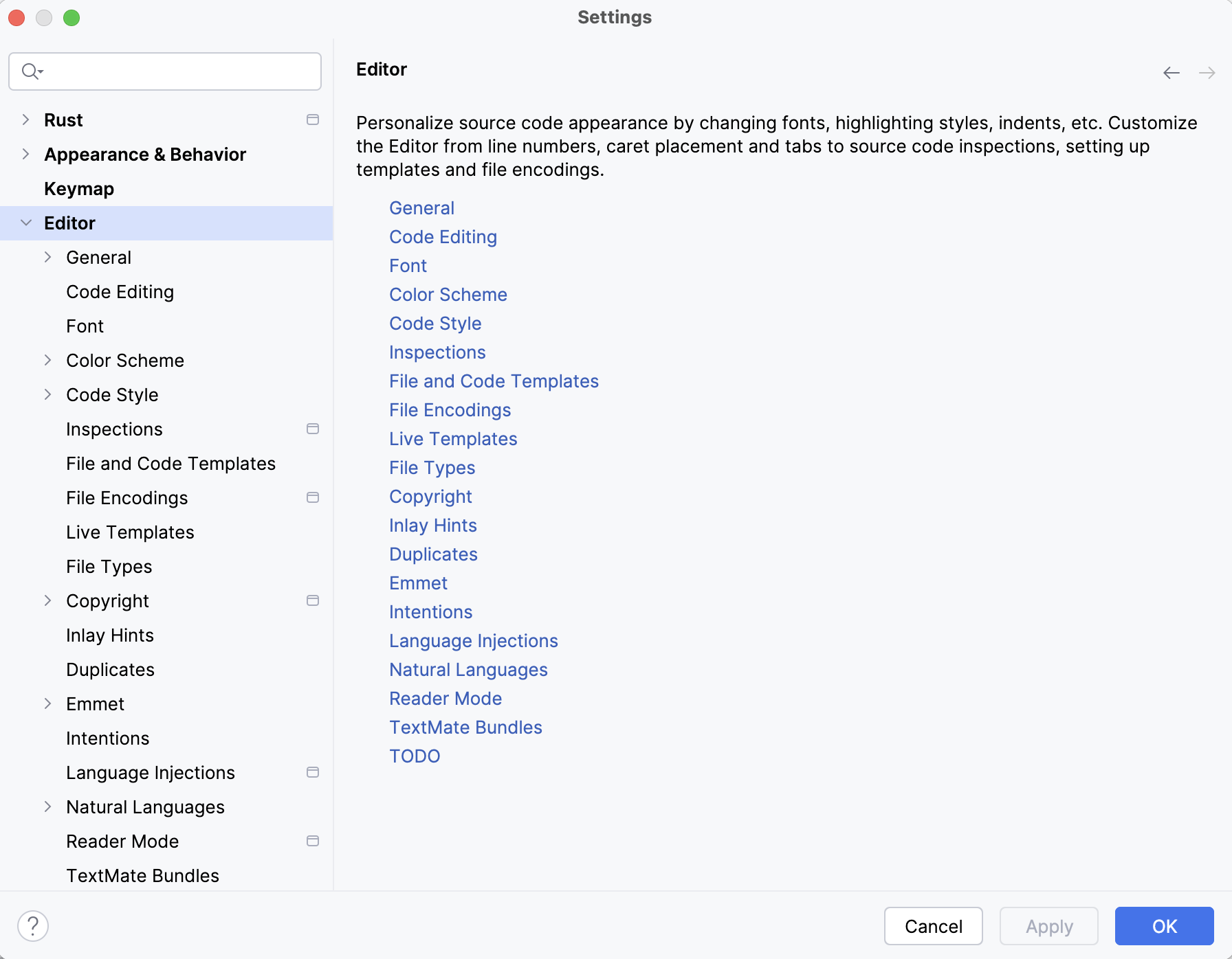 Useful editor configurations Useful editor configurations
