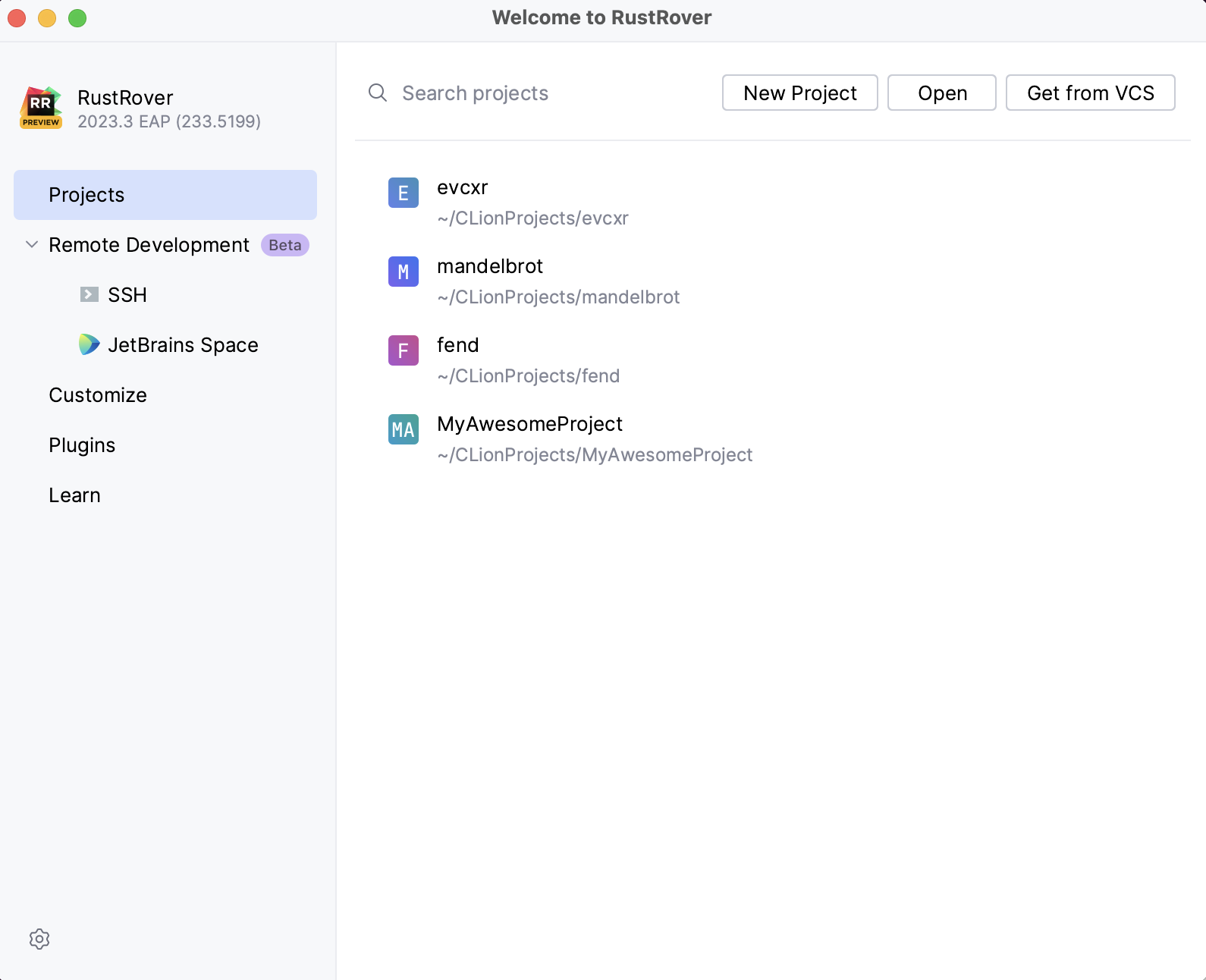 Welcome screen Welcome screen