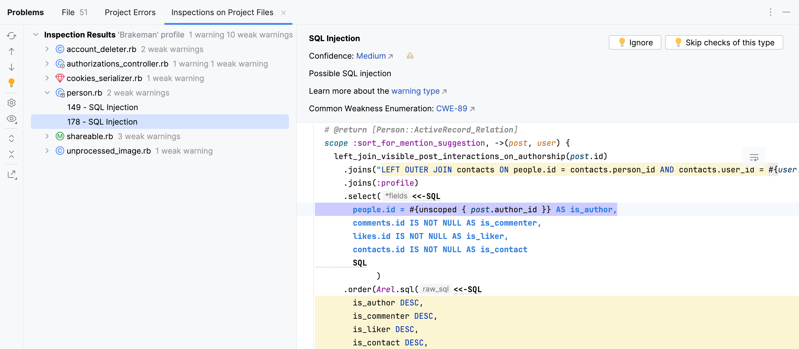 Brakeman 分析结果