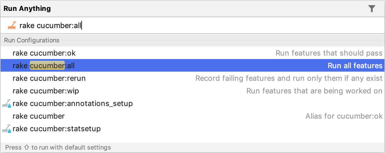使用 rake 运行 Cucumber