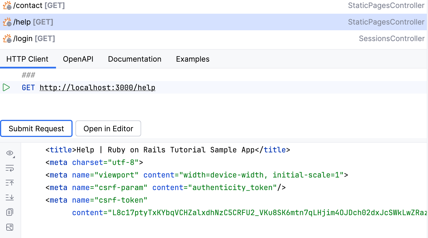 Endpoints 工具窗口:HTTP 客户端 选项卡 Endpoints 工具窗口:HTTP 客户端 选项卡