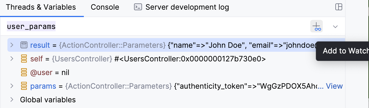 将表达式添加到监视中 将表达式添加到监视中