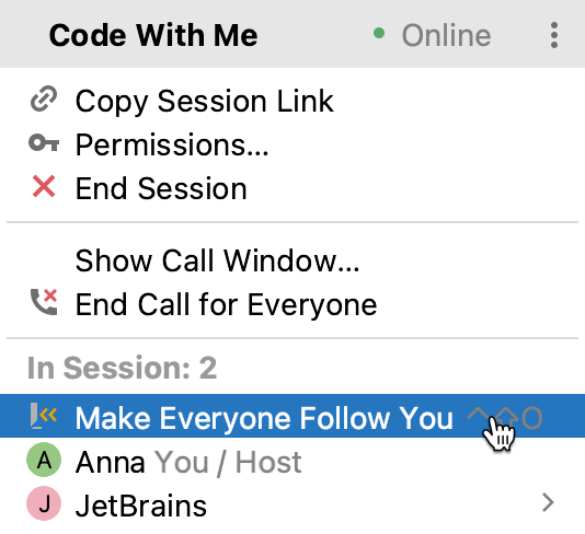 选择强制他人跟随您