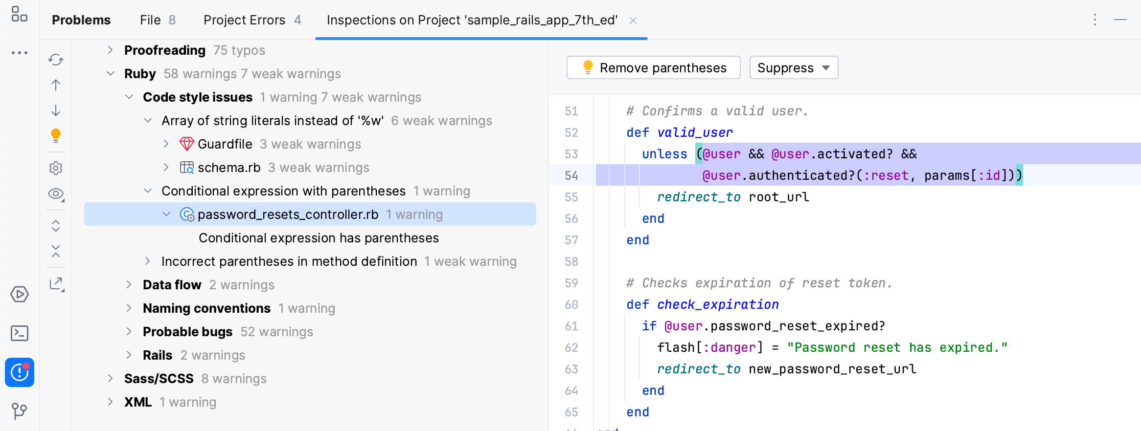 检查结果选项卡 检查结果选项卡