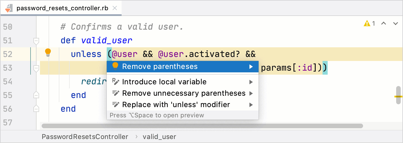 在编辑器中应用快速修复