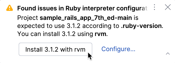 从通知中安装 Ruby
