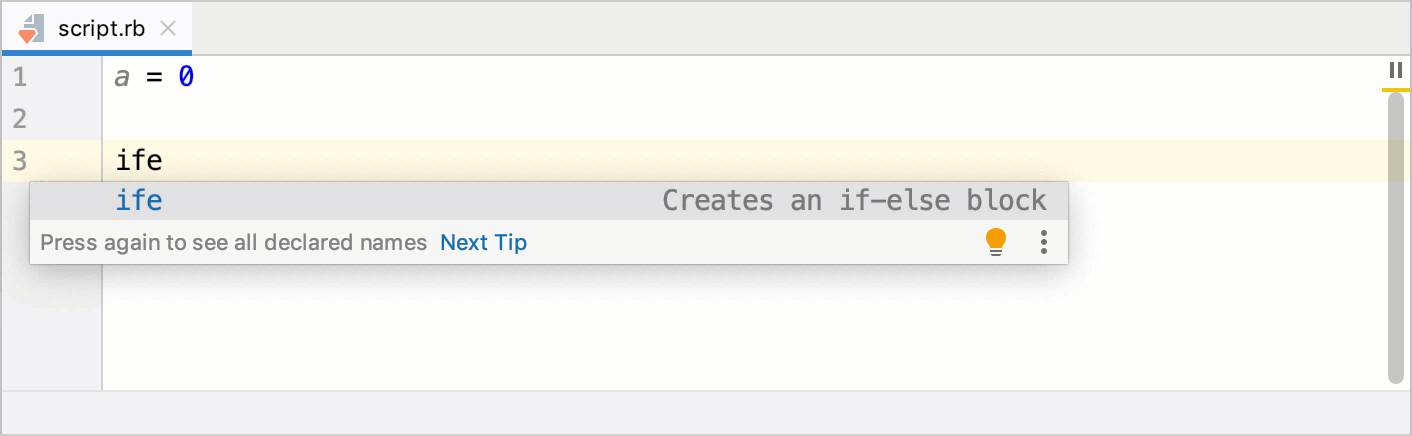 使用模板插入 if-else 块