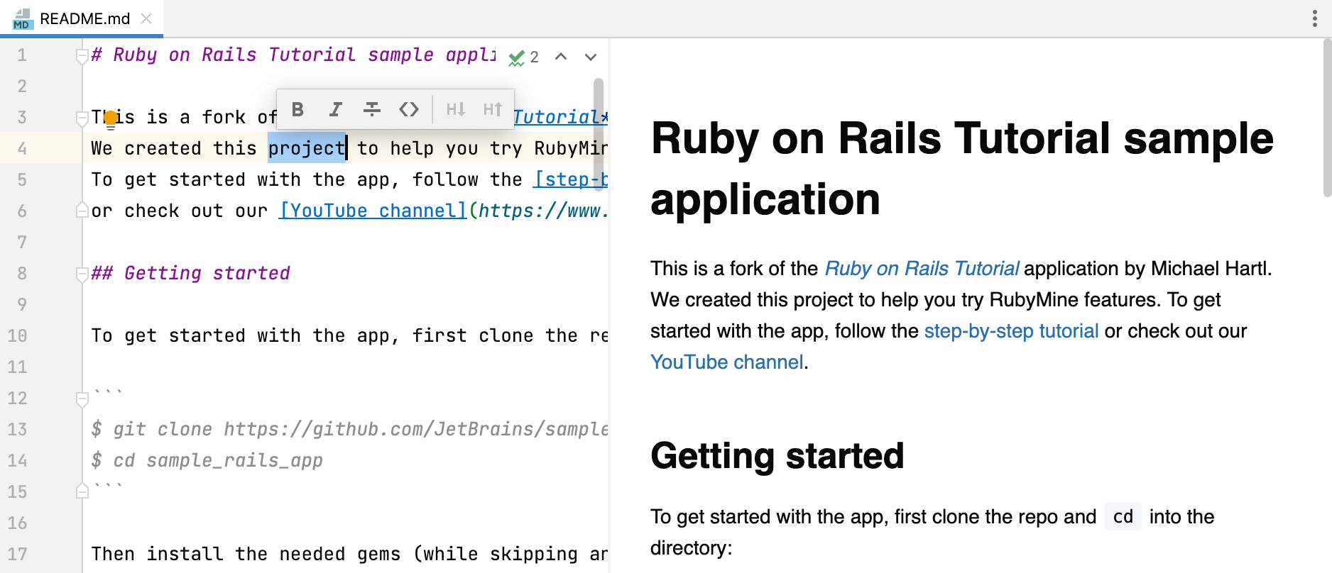 Markdown 编辑器格式工具栏 Markdown 编辑器格式工具栏