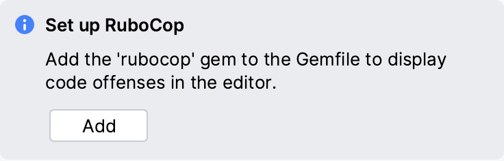 缺少 Rubocop 缺少 Rubocop