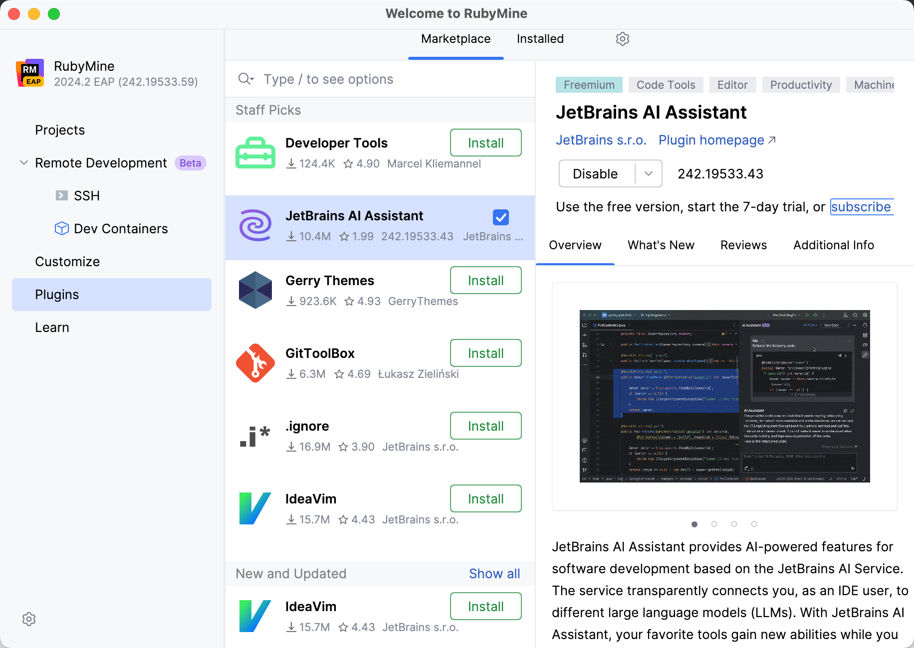 安装额外的插件