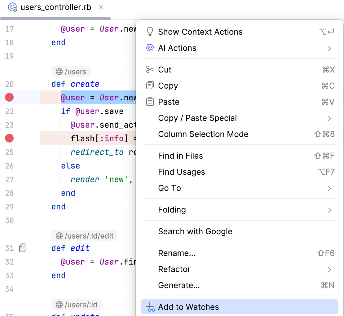 将编辑器中的表达式添加到监视器