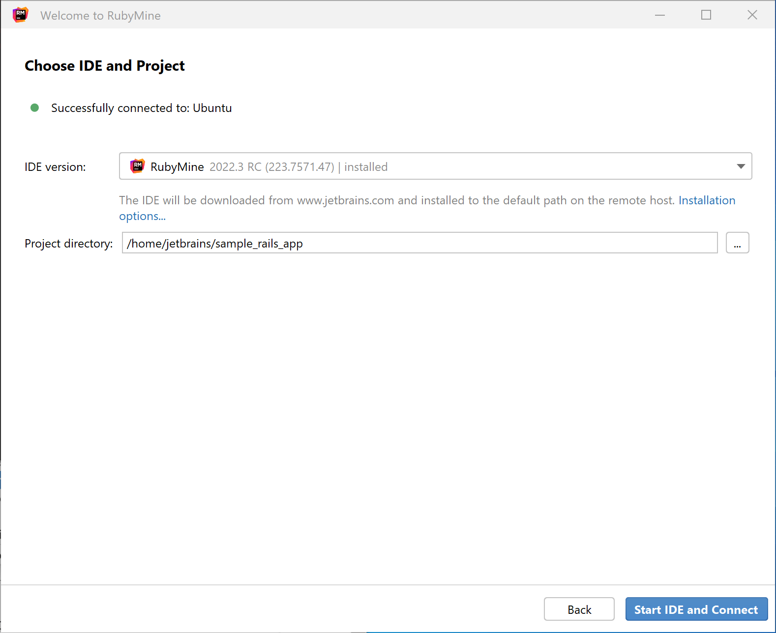 选择 IDE 版本和项目 选择 IDE 版本和项目