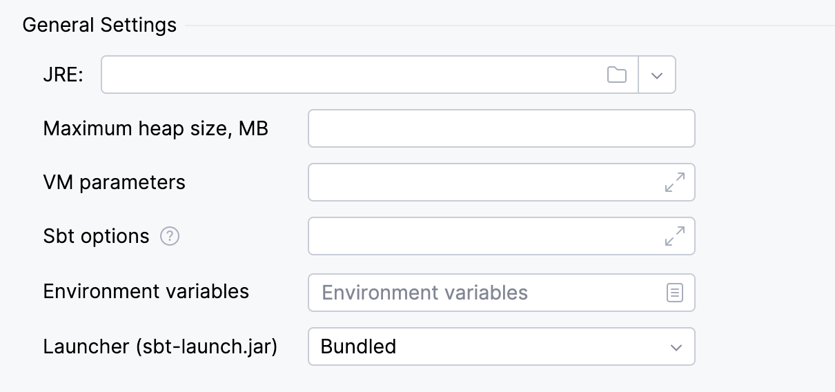 sbt General settings sbt General settings