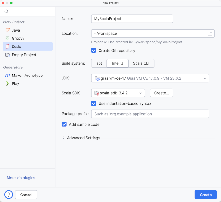 Creating a new Scala project with IntelliJ Creating a new Scala project with IntelliJ