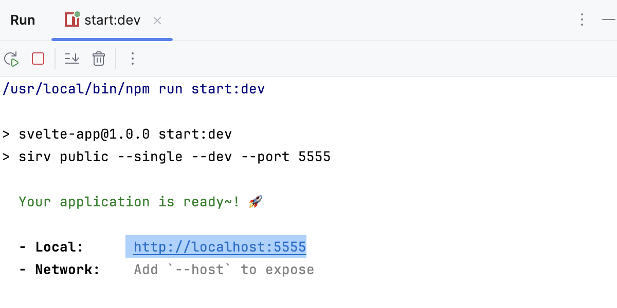 Ымудеу 应用正在开发模式下运行