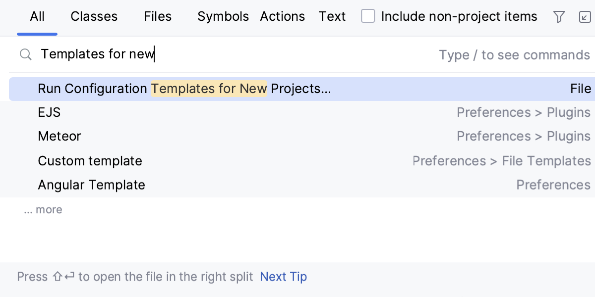 创建运行/调试配置模板