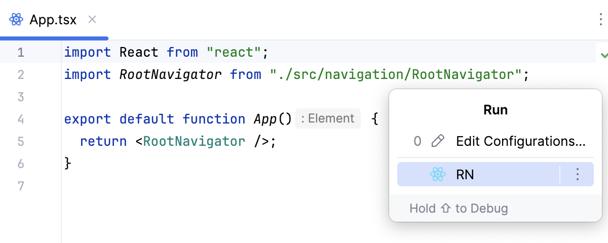 运行/调试配置弹窗