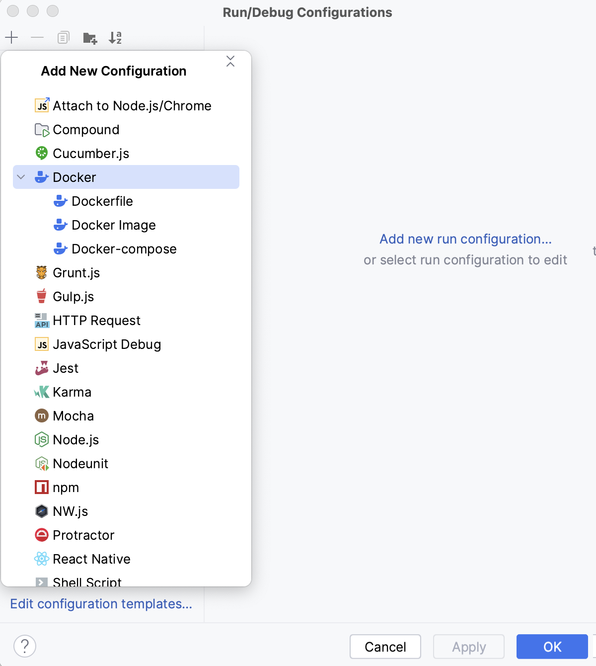 Docker 运行／调试配置