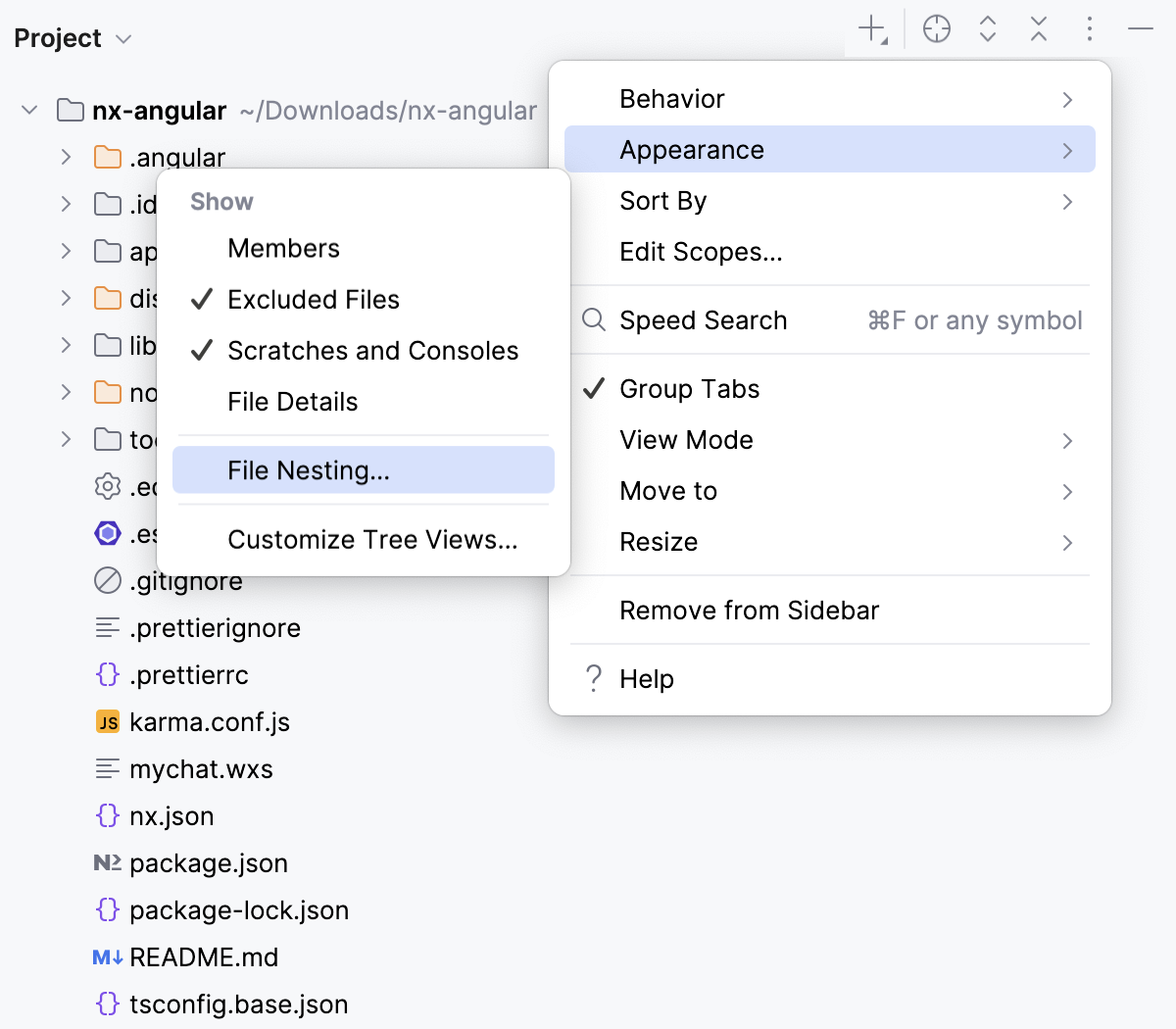 打开文件嵌套对话框