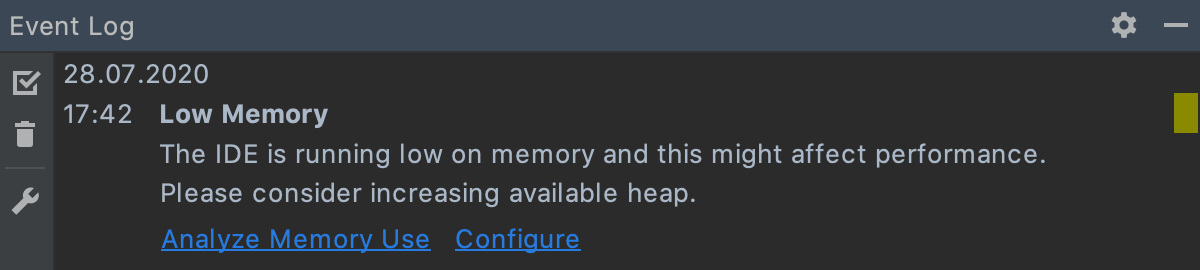 The Low memory warning The Low memory warning
