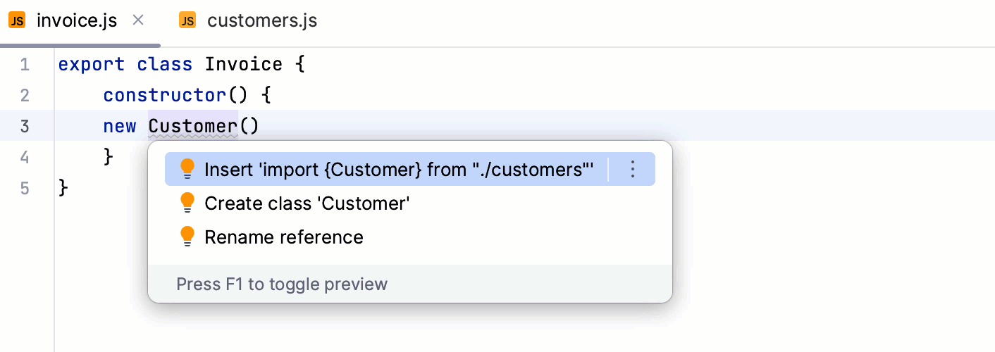 在编辑器中应用快速修复