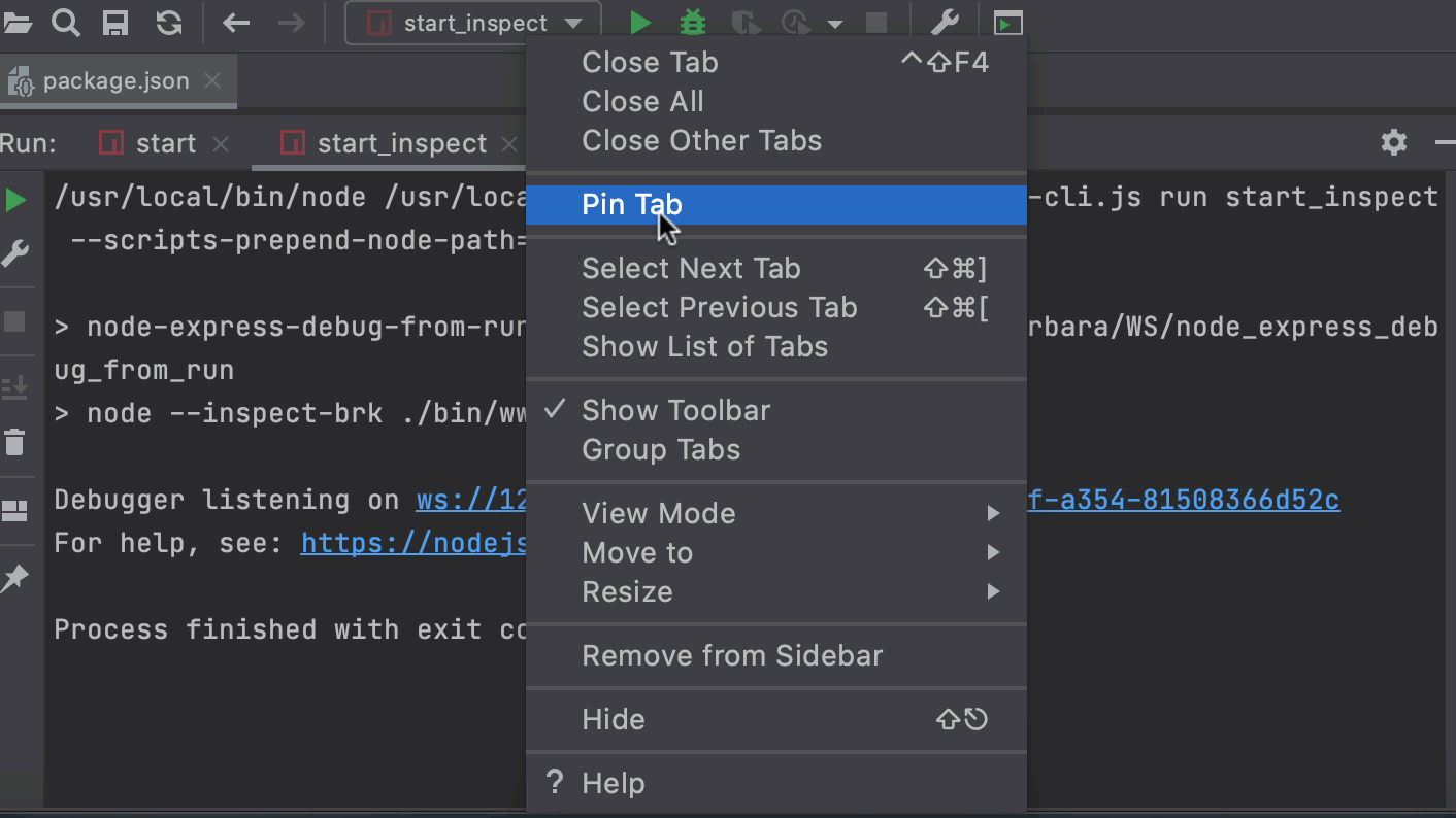 正在固定标签页