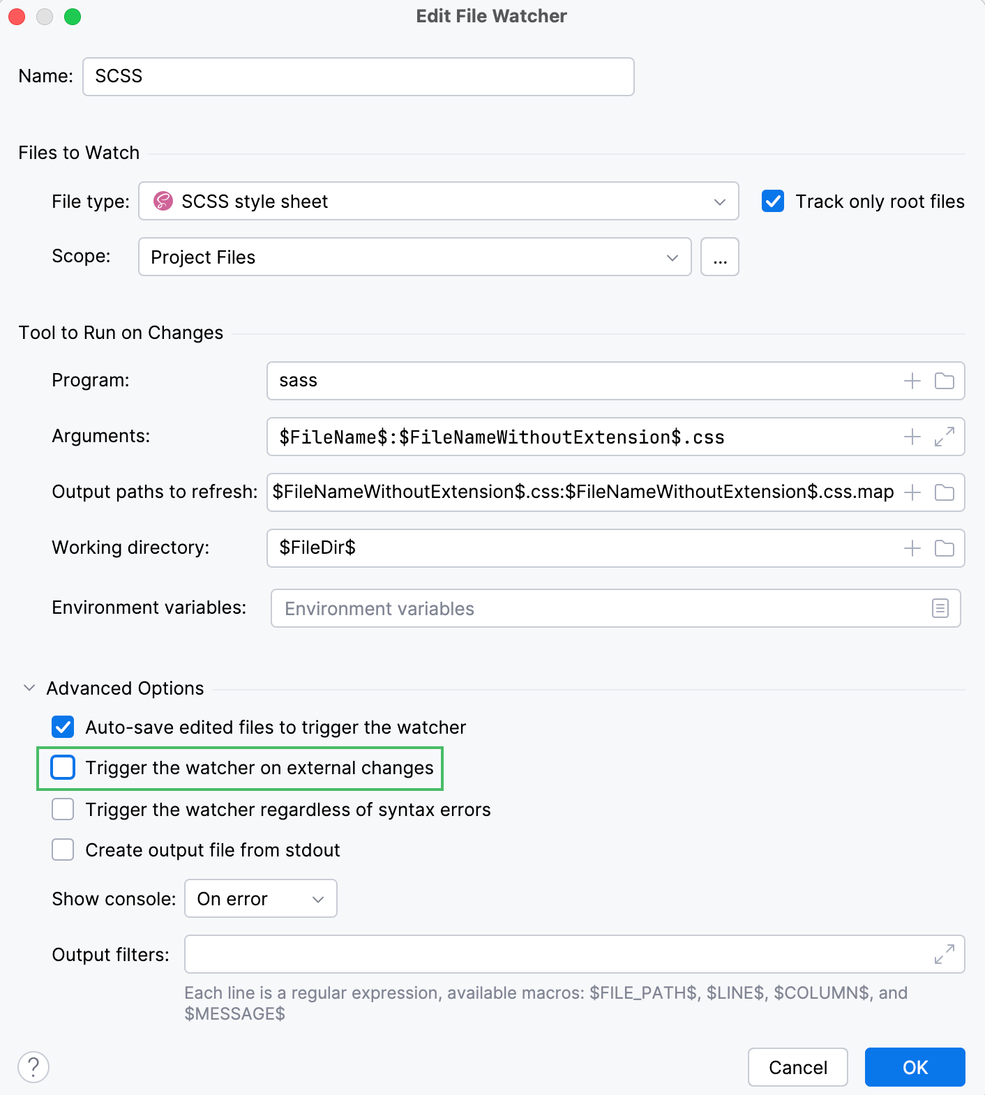 外部更改触发 FileWatcher 已关闭