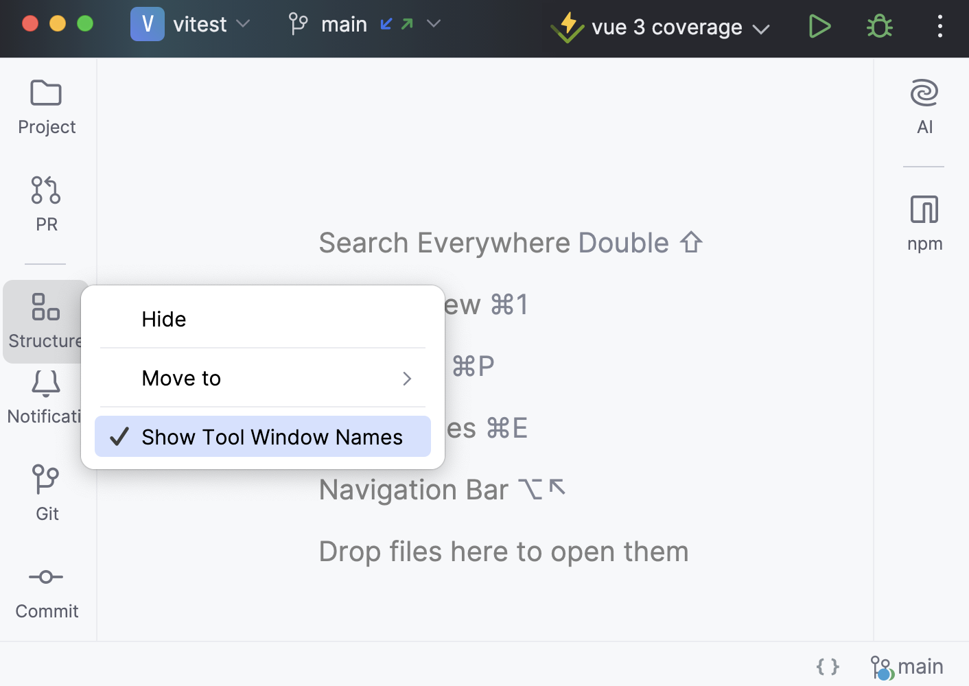 工具窗口名称已启用