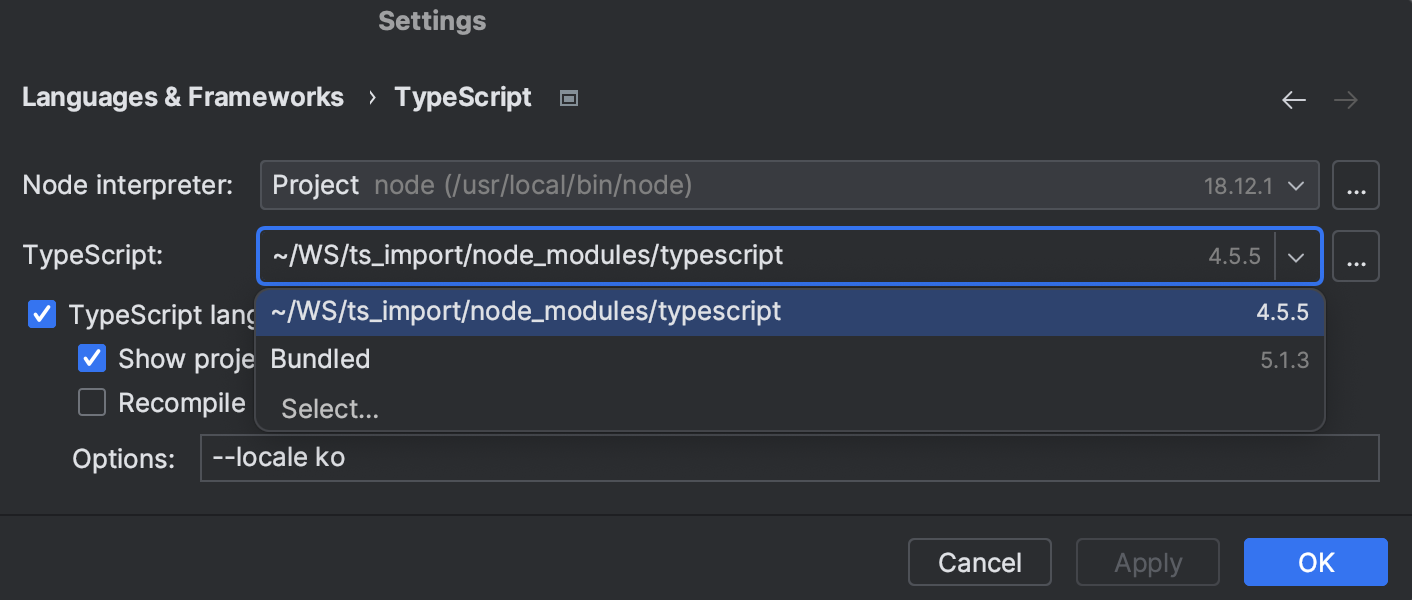 TypeScript | IntelliJ IDEA Documentation