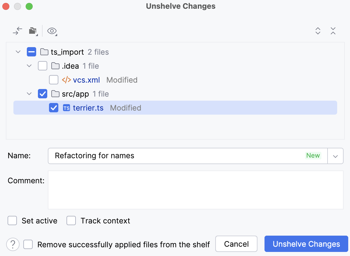 “恢复”对话框