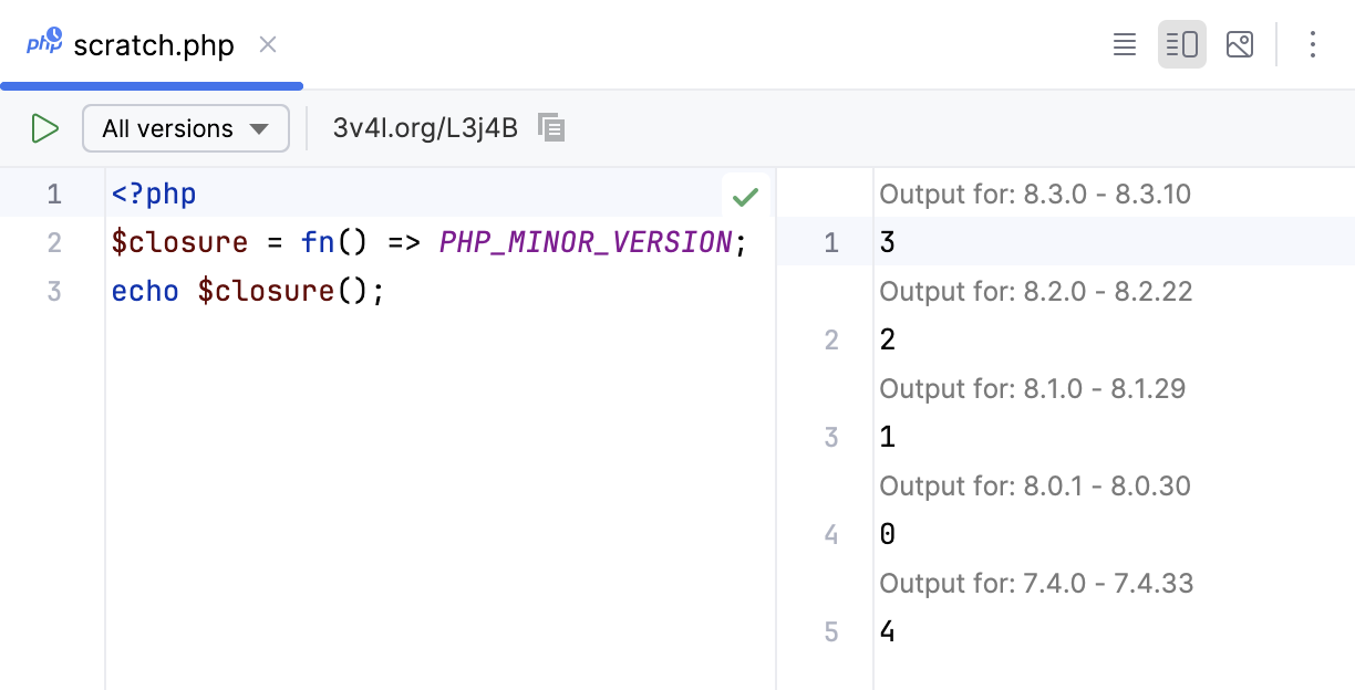 3v4l.org editor and preview windows 3v4l.org editor and preview windows