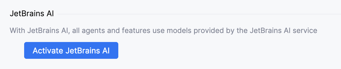 Click Activate JetBrains AI