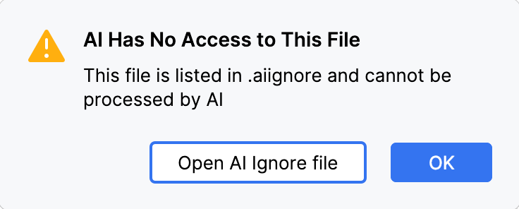 AI Has No Access to This File warning