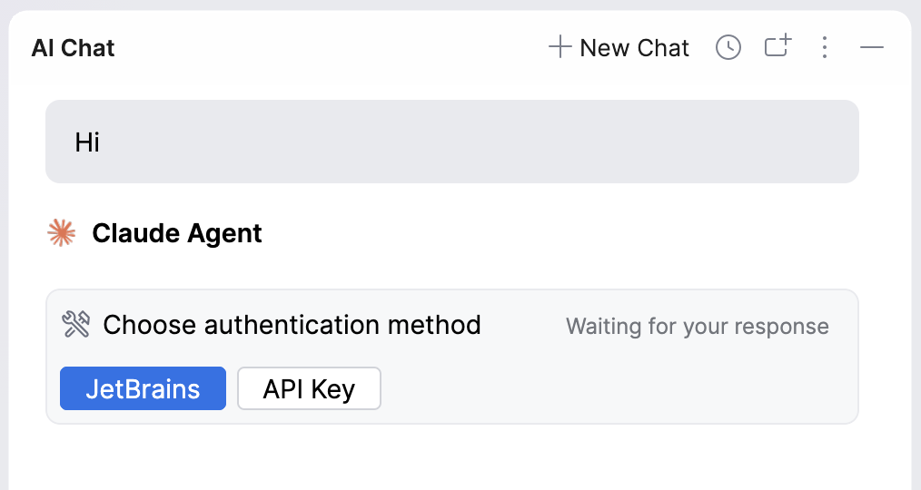Select authentication method Select authentication method