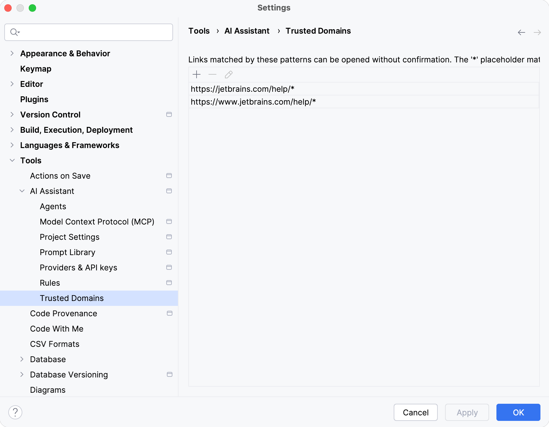 AI Assistant trusted domains AI Assistant trusted domains
