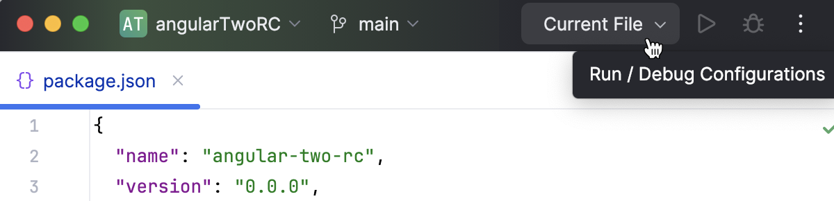 打开“Edit Configurations”对话框 打开“Edit Configurations”对话框