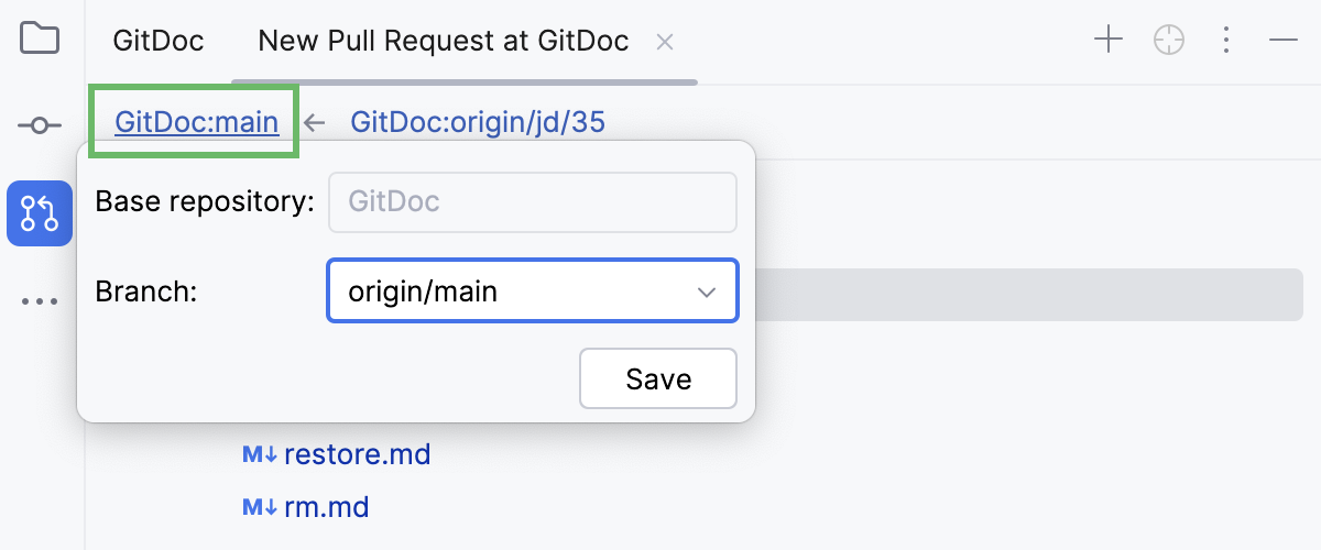 Base repository popup Base repository popup