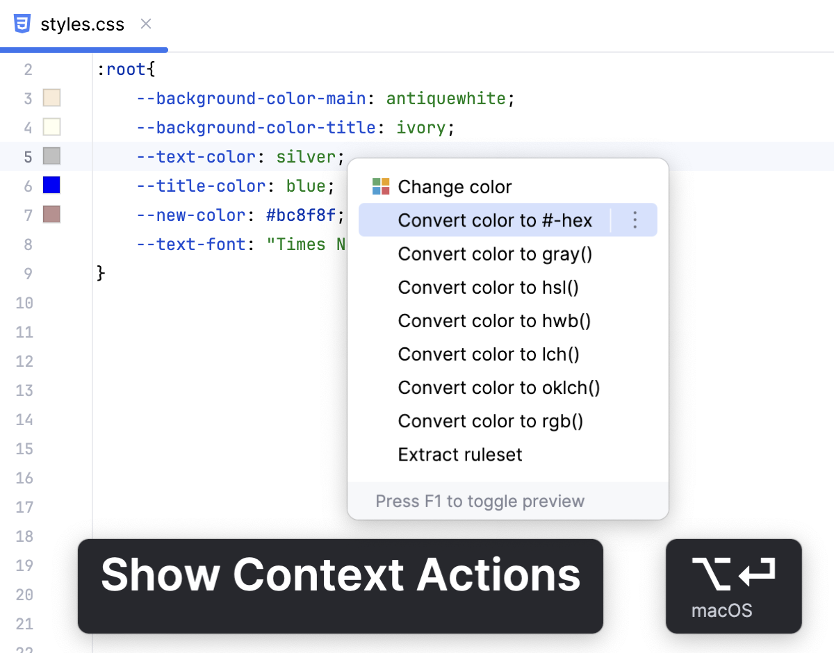 Use code instead of color name Use code instead of color name