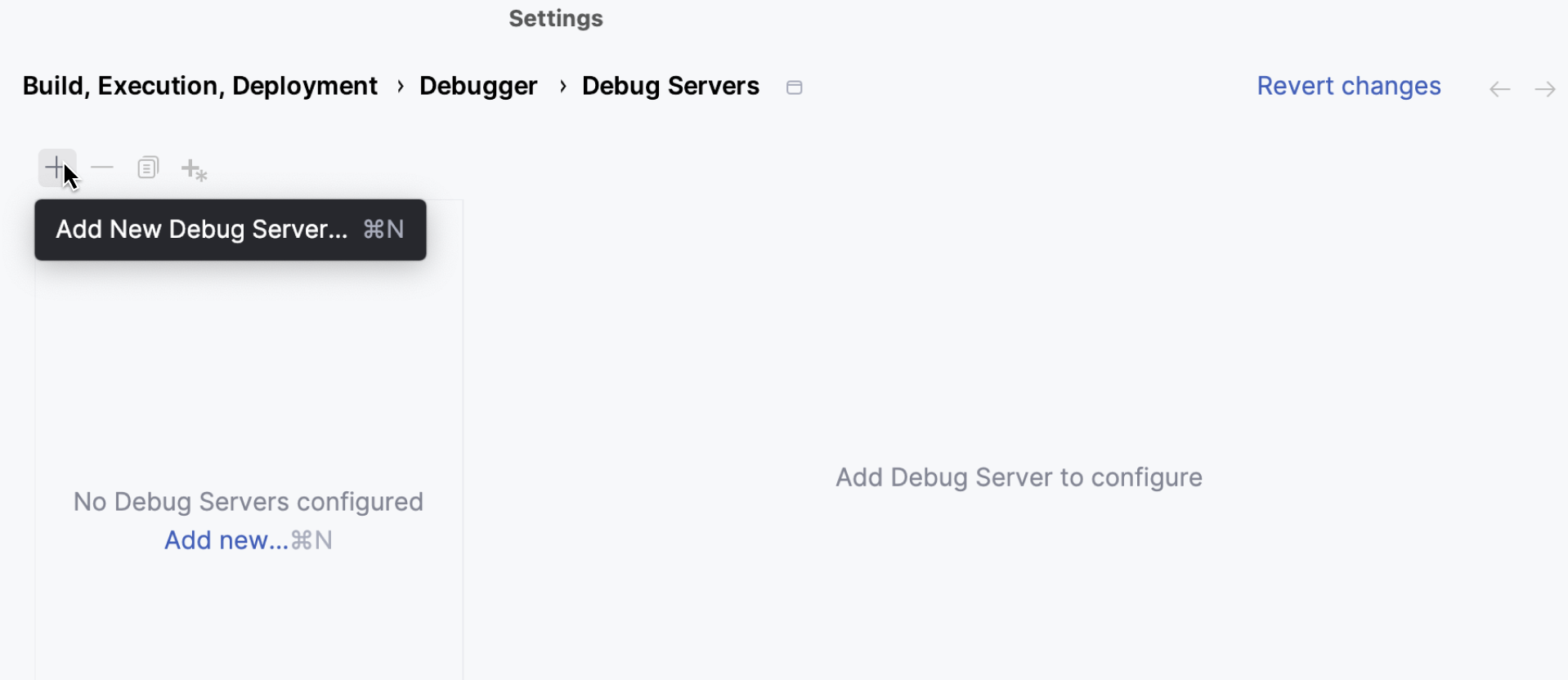 Adding a new debug server Adding a new debug server