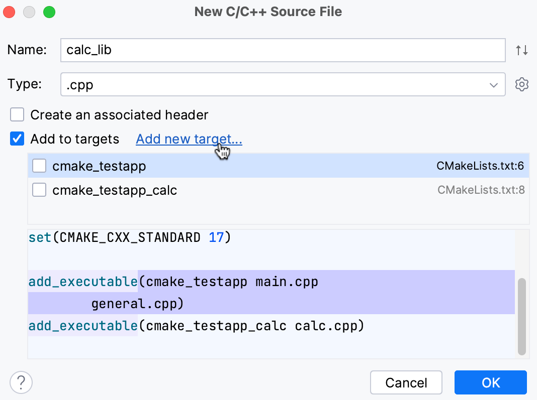 添加新目标 添加新目标