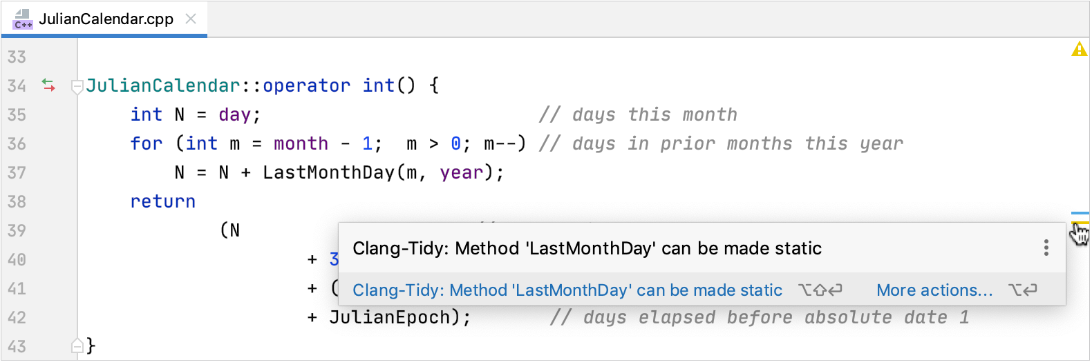 On-the-fly code analysis results On-the-fly code analysis results