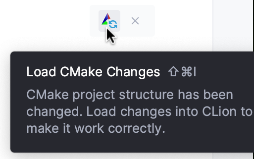 Reload CMake project Reload CMake project