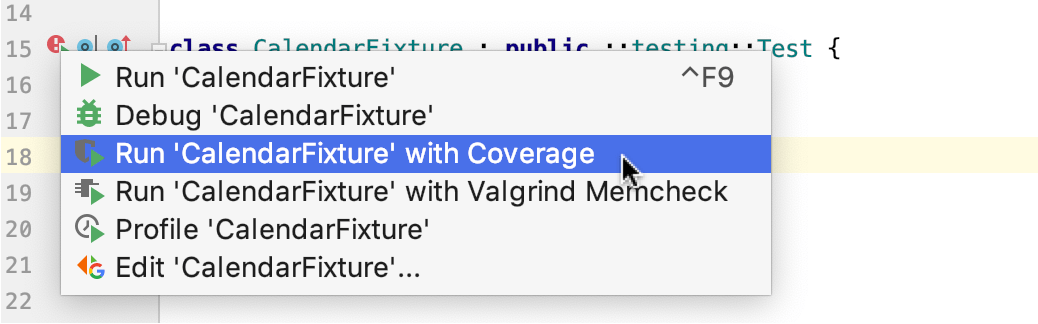 使用覆盖率运行 使用覆盖率运行