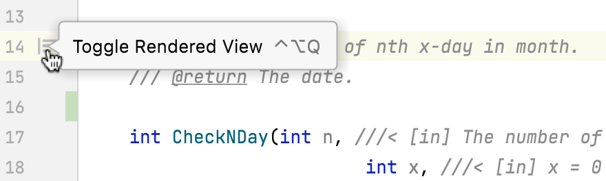 用于切换渲染视图的边栏图标